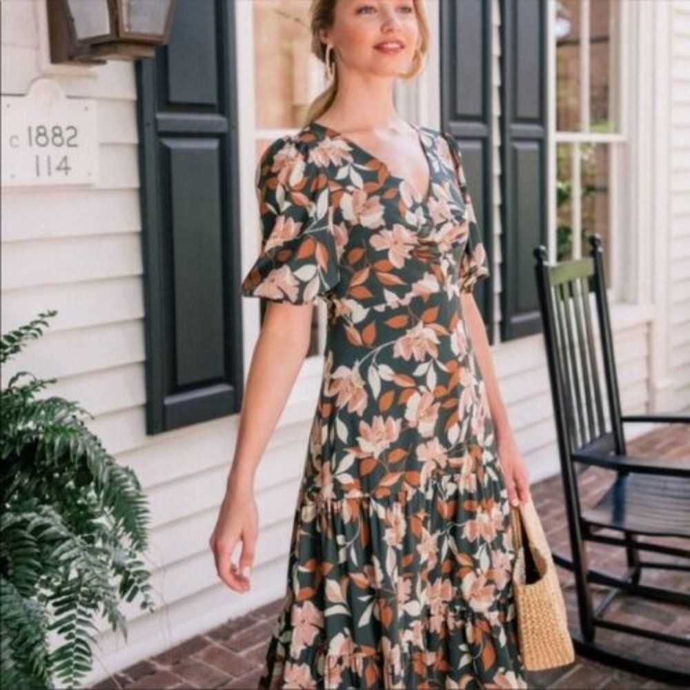 Gal Meets Glam Anthro Tegan Midi Dress H10197 - Picture 11 of 11